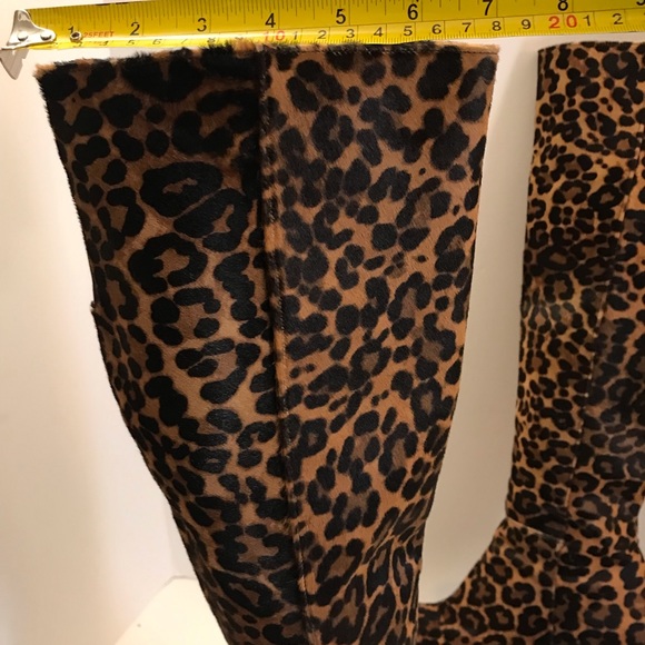 Stuart Weitzman 5” Stiletto Platform Boots Leopard - Picture 8 of 16